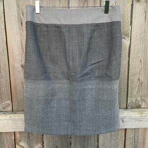 Gunex Women's Straight‎ Pencil Skirt Pull on Pleated Back Gray Size 6